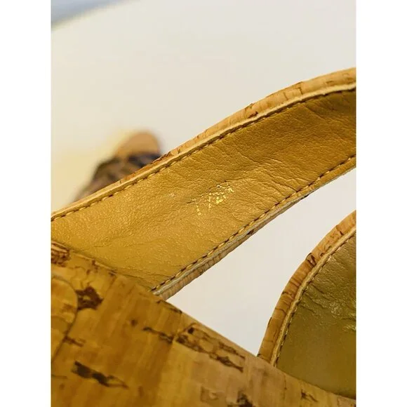 New Vaneli Matilda Blue Jean Sandal Side Women’s Size 7 1/2 N Low Heel Cork - Picture 13 of 14